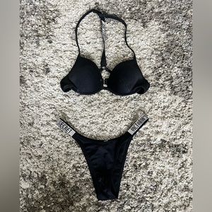 Victoria secret bling swim set. Top 32A and bottoms XS